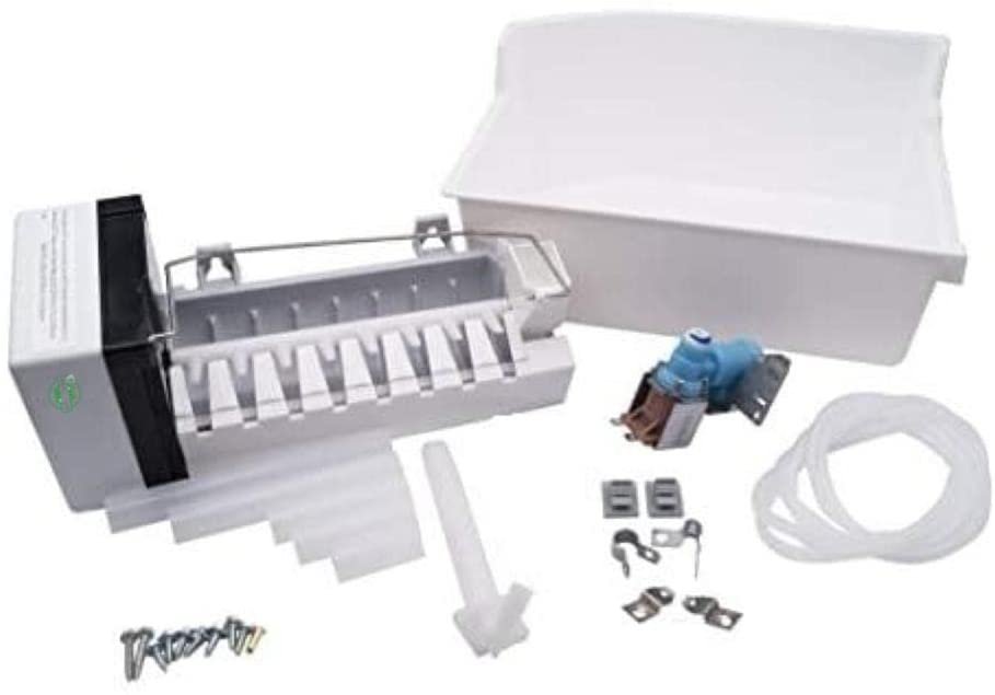 GlobPro WPW10715708 Freezer Ice Maker Kit including the ice maker, ice bin, inlet valve, fill tube, and hardware Replacement for and compatible with Whirlpool KitchenAid Kenmore Maytag Heavy DUTY